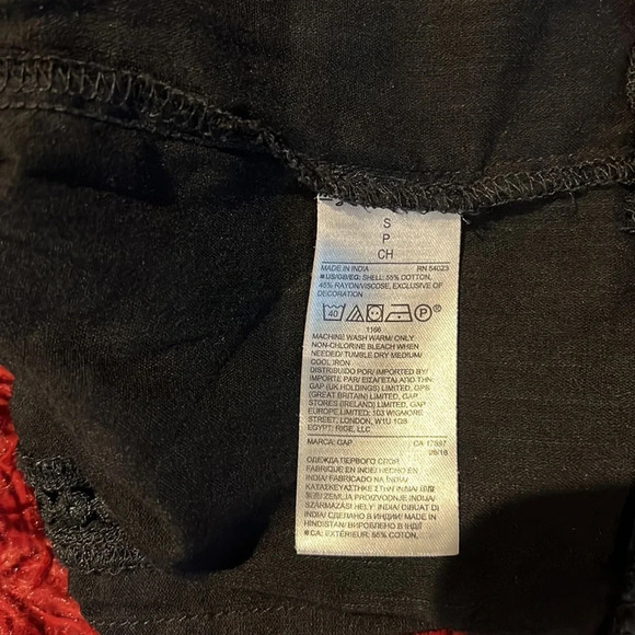 Gap Black boho crotchet ballon sleeves blouse Sz S - Picture 12 of 14